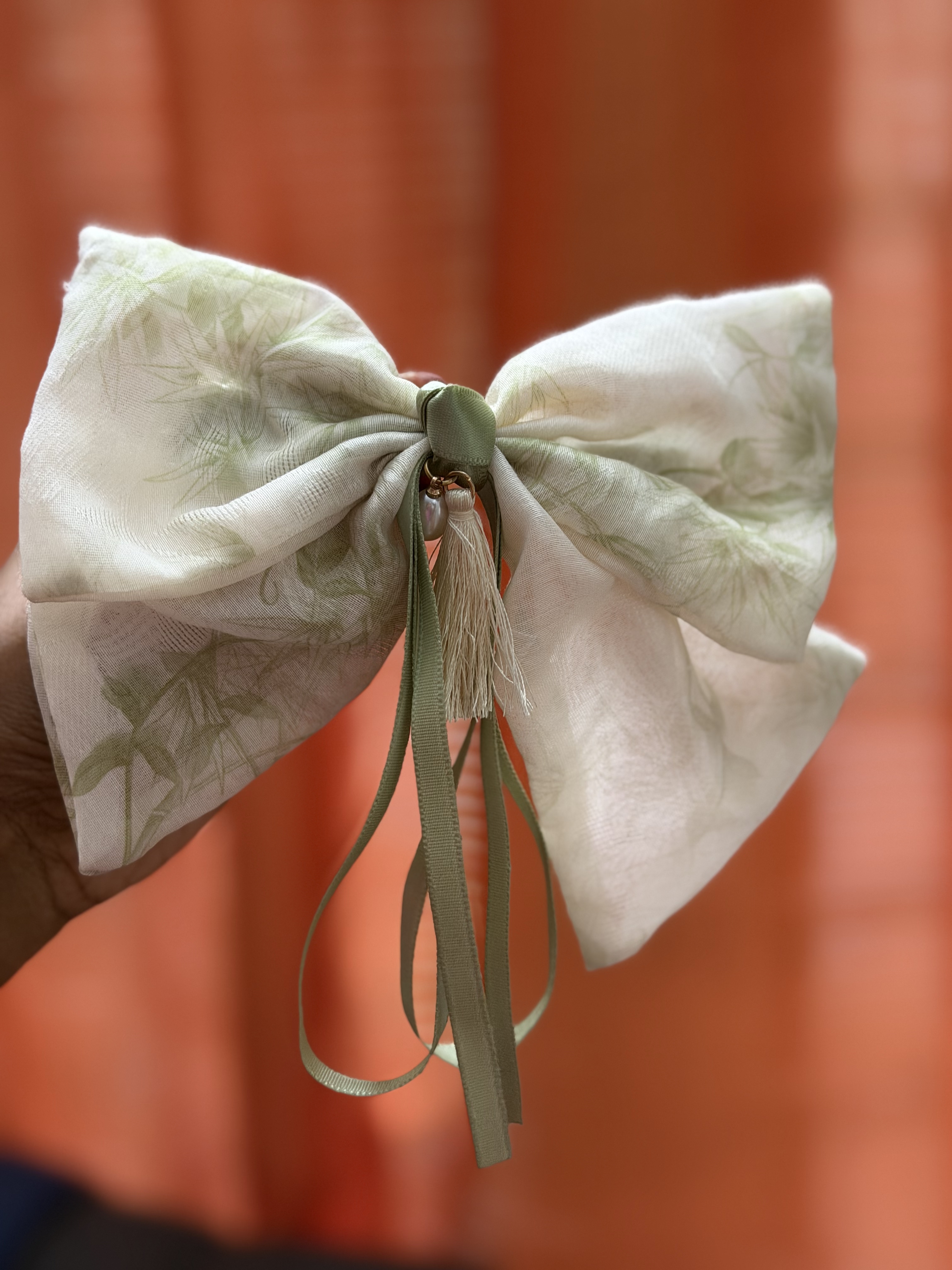 Floral Bow Hair clips