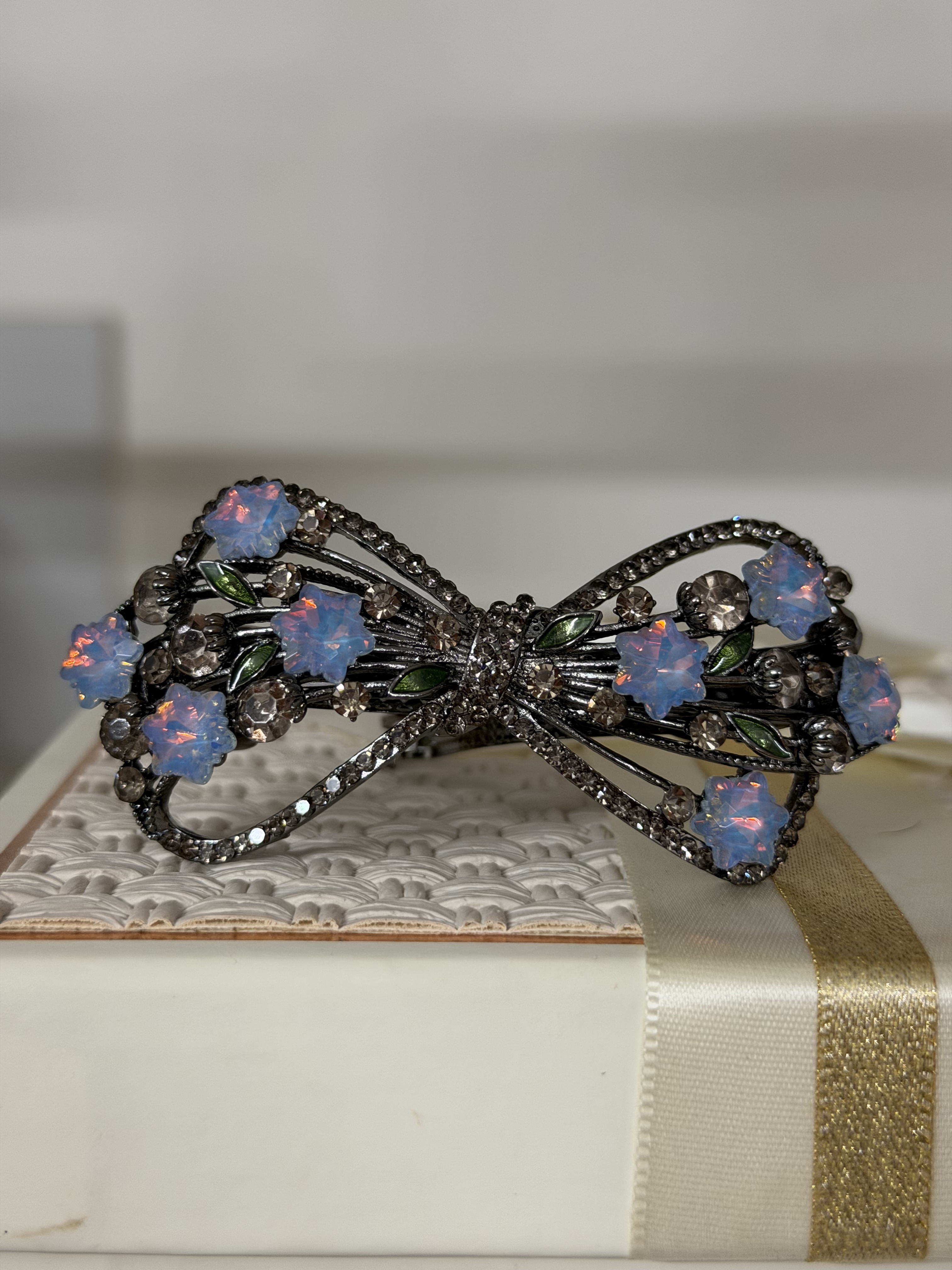 Opal Blossom Bow Clip