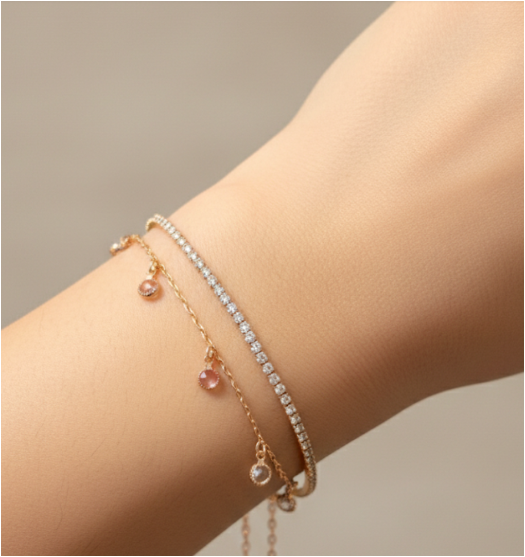 Dual layer Crystal Bracelet  V 1